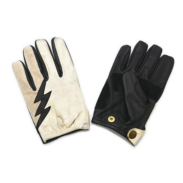 VIN＆AGE VG24A-NS レザーグローブ アイボリー/ゴールド L Vin＆Age 送料無料 ヴィンアンドエイジ NAUGHTY SHORT GLOVES