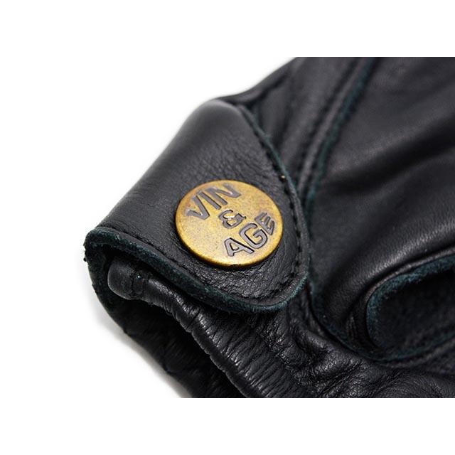 全2色【Vin&Age/ヴィン&エイジ】2026AW「Leather Short Glove”Scallop
