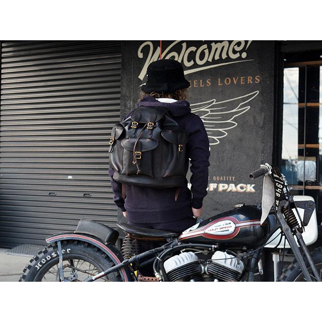 全2色【vasco/ヴァスコ】「Leather Army Rucksack/レザーアーミー