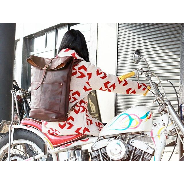 全2色【vasco/ヴァスコ】「Leather Roll Top Rucksack/レザーロールトップラックサック」(VS-205L)【予約商品/2026年8-9月入荷予定】(グランメゾン東京)の画像