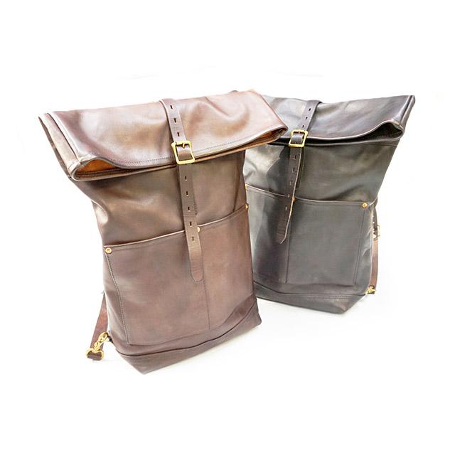 全2色【vasco/ヴァスコ】「Leather Roll Top Rucksack/レザーロールトップラックサック」(VS-205L)【予約商品/2026年8-9月入荷予定】(グランメゾン東京)の画像