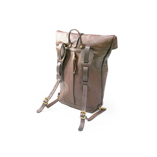 全2色【vasco/ヴァスコ】「Leather Roll Top Rucksack/レザーロール