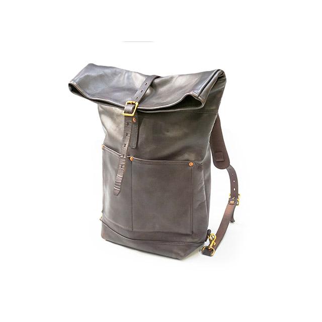 全2色【vasco/ヴァスコ】「Leather Roll Top Rucksack/レザーロール