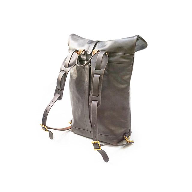 全2色【vasco/ヴァスコ】「Leather Roll Top Rucksack/レザーロール