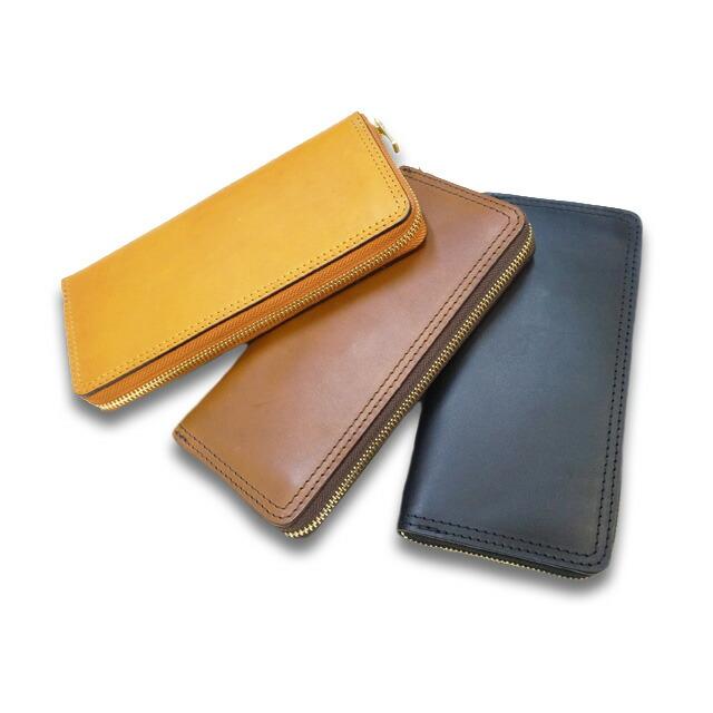 全3色【vasco/ヴァスコ】「Leather Voyage Round Zip Long