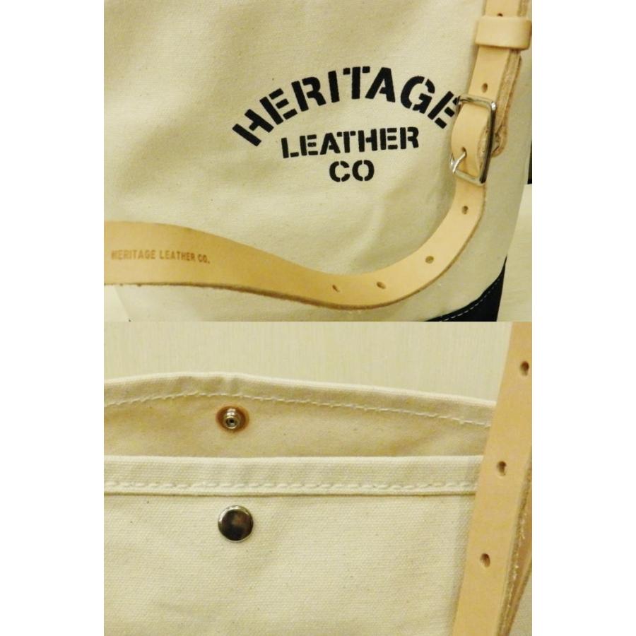 セール ヘリテージレザー HERITAGE LEATHER キャンバス バケットショルダーバッグ #8105 ナチュラル×ネイビー MADE IN USA アメリカ製 正規取扱店｜wolfrobe｜06