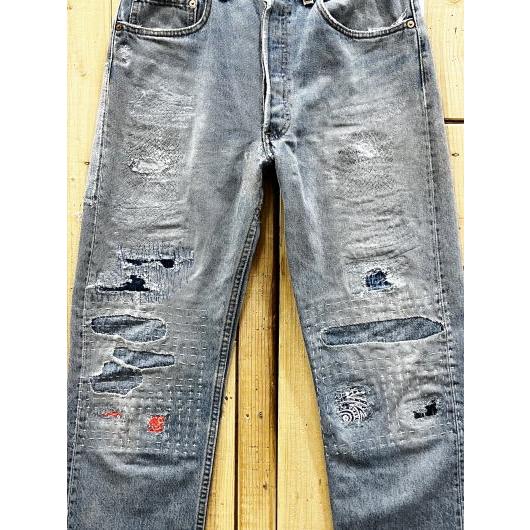 Levi's（リーバイス） 刺し子 リペアカスタム リーバイス501 古着