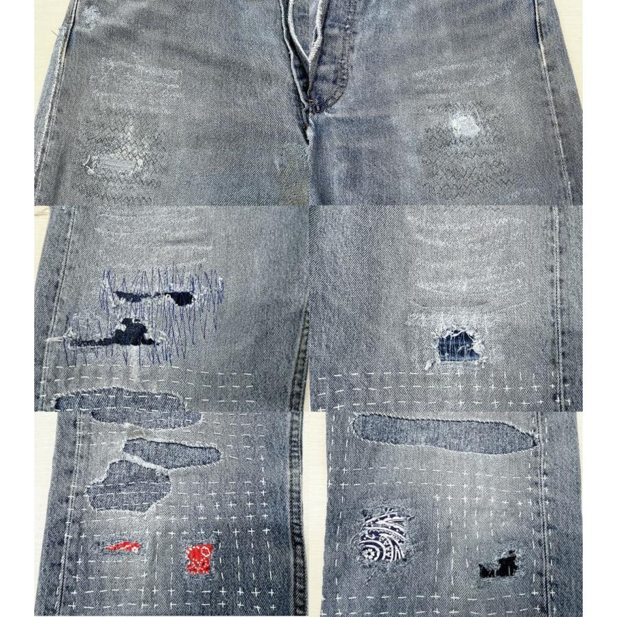 Levi's（リーバイス） 刺し子 リペアカスタム リーバイス501 古着