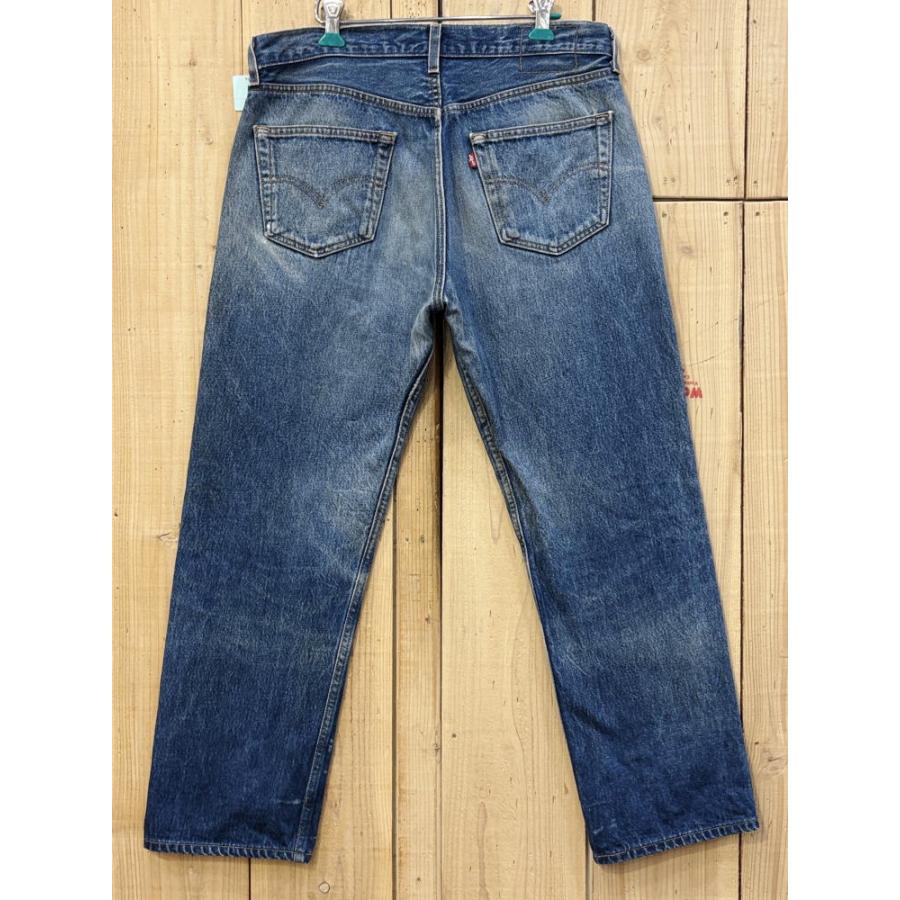 酸化デニム 激ヒゲ リーバイス501 古着 膝裏クモノス LEVIS501 00S MADE IN MEXICO W35×L28_2