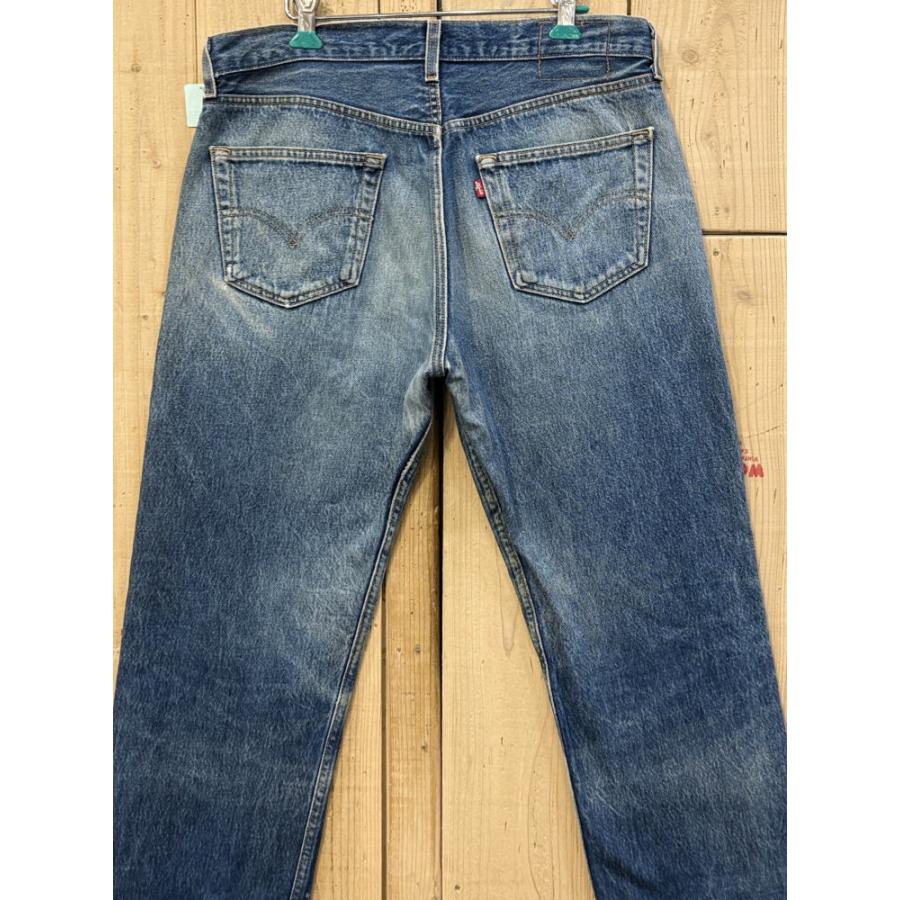 酸化デニム 激ヒゲ リーバイス501 古着 膝裏クモノス LEVIS501 00S MADE IN MEXICO W35×L28_3