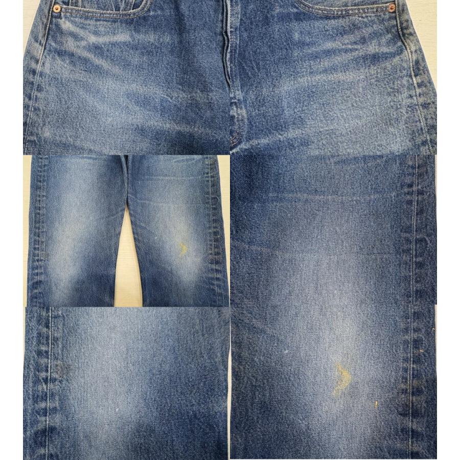 酸化デニム 激ヒゲ リーバイス501 古着 膝裏クモノス LEVIS501 00S MADE IN MEXICO W35×L28_6