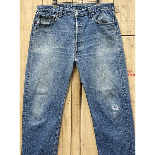 ヒゲ リーバイス501 古着 LEVIS501 ハチマル 80S CAREスタンプパッチ MADE IN USA W36×L29 米国製 | Levi's | 01