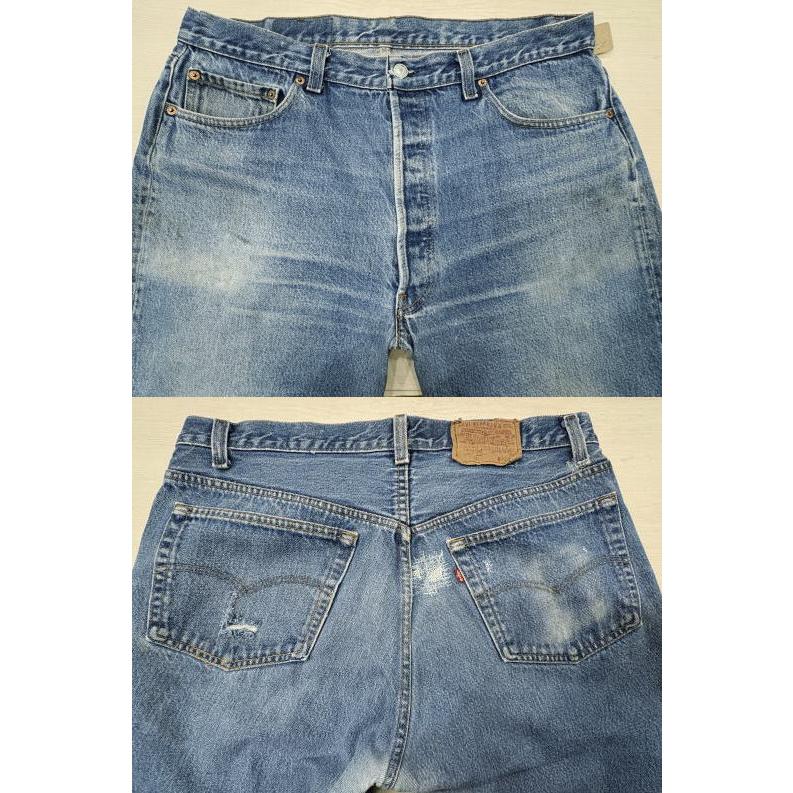 ヒゲ リーバイス501 古着 LEVIS501 ハチマル 80S CAREスタンプパッチ MADE IN USA W36×L29 米国製 | Levi's | 04