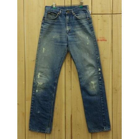 Lee リー200 古着80S 激ヒゲ ペイント加工 LEE200 ストレートジーンズ 