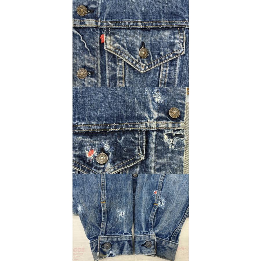Levi's 激落ち リーバイス70505 古着 ダメージリペアカスタム Gジャン