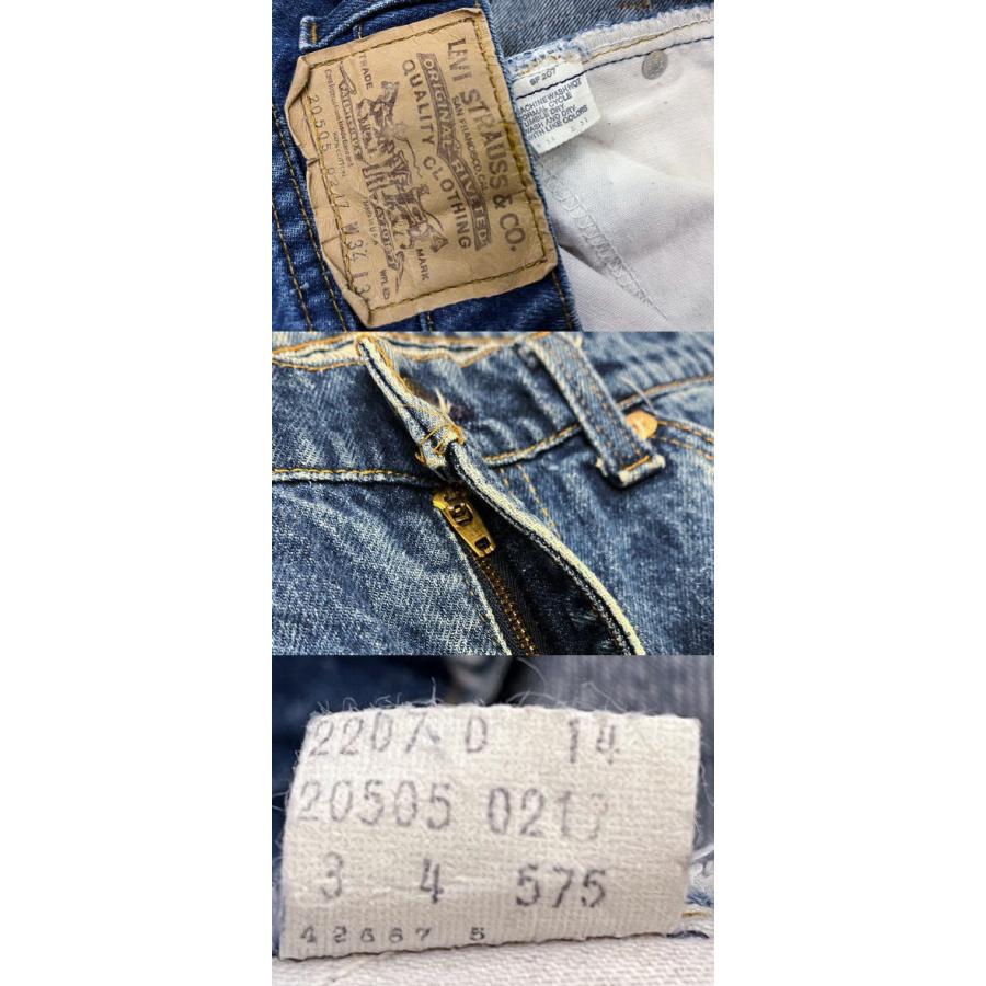 縦落ち リーバイス505 ハチマル 80S 古着 オレンジタグ LEVIS505 W34×L30 MADE IN USA ビンテージ ジーンズ｜wolfrobe｜04