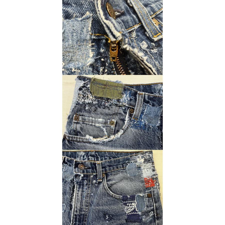 リーバイス505 古着 LEVIS505 80S ハチマル リペアカスタム MADE IN 