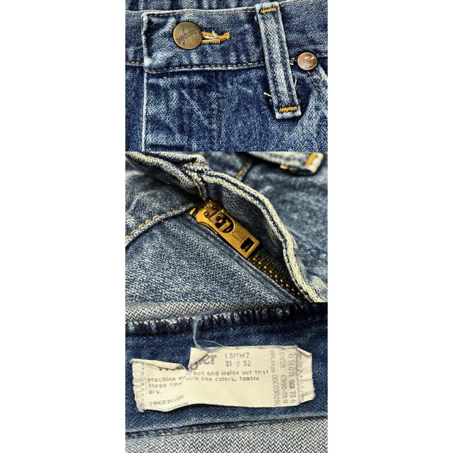 Wrangler（ラングラー） 13MWZ 90S 古着 激ヒゲ W30×L31 MADE IN USA