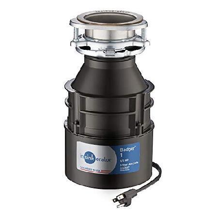 InSinkErator　Garbage　Disposal　Continuous　Feed　with　Cord,　Badger　1,　HP