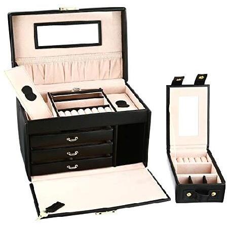 WOLF 280002 ヘリテージラージジュエリーボックス、ブラック : World