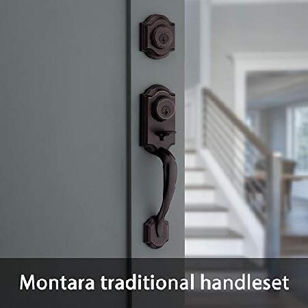 Kwikset　Montara　Single　Knob　Handleset　w　SmartKey　Cylinder　featuring　Juno　in　Bronze　[並行輸入品]　Venetian