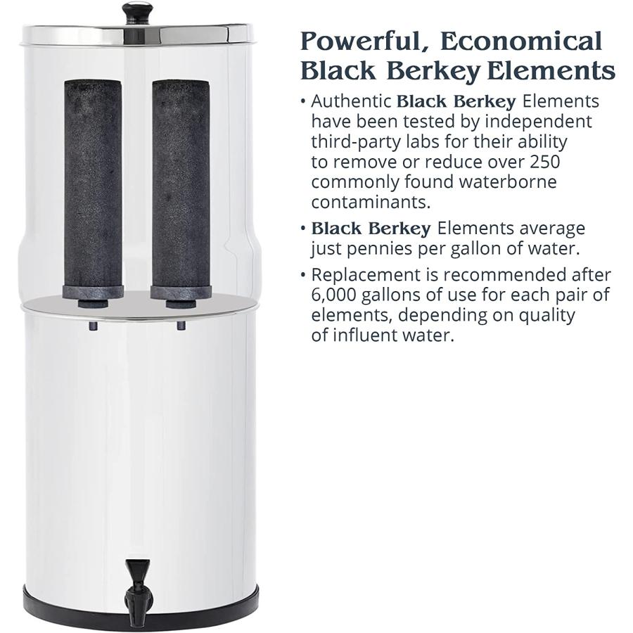 【美品】バーキー浄水器  Berkey（フィルター無し） 楽天市場】Berkey 水フィルター 重力式 浄水器 1.5ガロン(5.6L