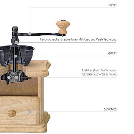 Zassenhaus Santiago Coffee Mill Grinder in Black Beech Wood 40104