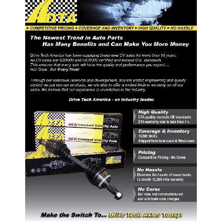 DTA FD26112612 front Left Right Pair - 2 New Front Axles