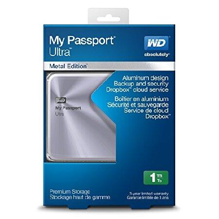 WD 1TB Silver My Passport Ultra Metal Edition Portable External Hard Drive - USB 3.0 - WDBTYH0010BSL-NESN 