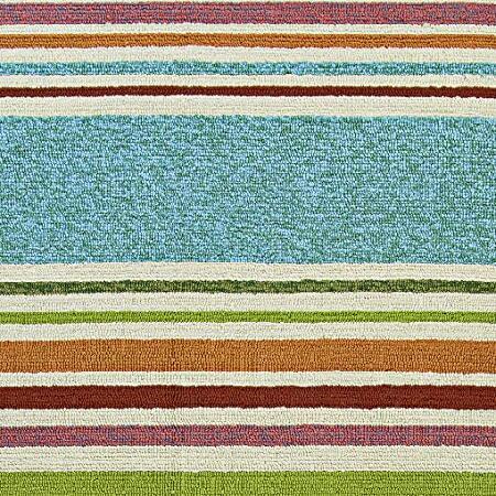 Sherbet Stripe Runner rug, 2'6" x 8'6", 【クリーングリーンラグ】 Multi
