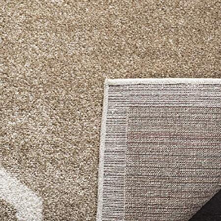 Amherst Collection 4' x 6' Wheat / Beige AMT421S Moroccan Trellis Non-Shedding Living Room Bedroom Accent 【ロウ】 Rug
