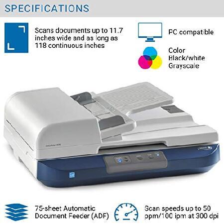 Xerox DocuMate 4830 Document scanner Duplex 11.7 in x 118 in 600 dpi up to 50 ppm (mono)   up to 50 ppm (color) ADF (75 sheets) up to 30