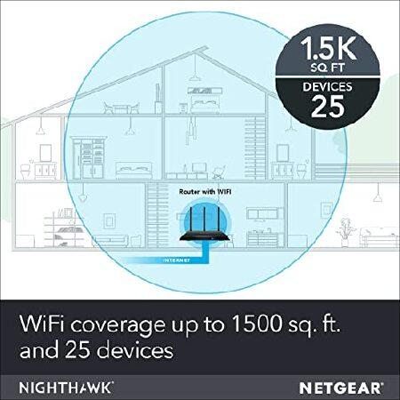 【早い者勝ち】 NETGEAR Nighthawk Smart Wi-Fi Router， R6700 - AC1750 Wireless Speed Up to 1750 Mbps | Up to 1500 Sq Ft Coverage ＆ 25 Devices | 4 x 1G Ethernet and 1 【2725993783】(17388円)