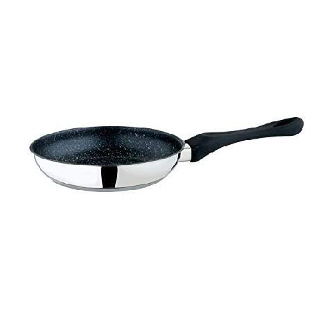 Mepra Frying Pan with Stone-Black, 20 cm 18/10 Stainless Steel