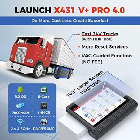 LAUNCH X431 Scanner V  PRO 4.0, All System Bi-Directional Scan Tool with 10.1’’ Larger Screen, 35  Resets, 24V Trucks Repair, ECU Online Coding, NO