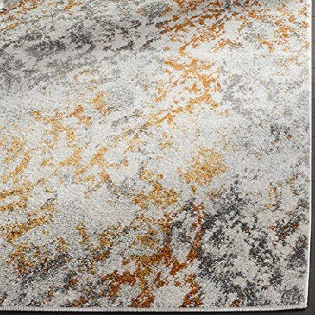 SAFAVIEH Madison Collection 3' x 5' Cream / Orange MAD608K Boho Chic Distressed Non-Shedding Living Room Bedroom Accent Rug｜wolrd｜04