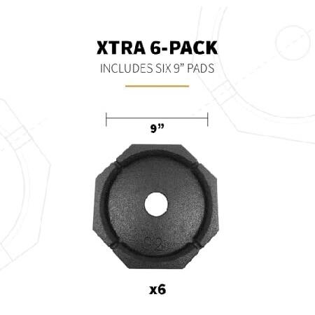 RV　SnapPad　永久固定のレベリングジャッキ受け　Xtra　(Qty　Ultimate　Pack　９インチのラウンド金属足用　6)　SnapPad　Xtra