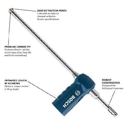 HCD2084 1/2 In. x 13 In. SDS-plus Speed Clean Dust 【個】 Extraction Bit