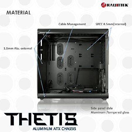 RAIJINTEK ミドルタワー PCケース ATX対応 アルミニウム THETIS SILVER
