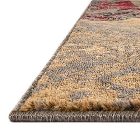 Loom Barista Collection Modern Floral Vintage Botanical Beige Round Rug (4＆#39; 0 x 4＆#39; 0) 【精霊】