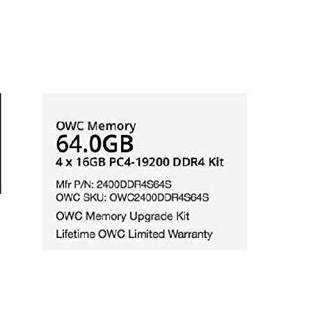 OWC 64GB（16GB x 4）2400MHz DDR4 SO-DIMM PC4-19200 アップグレード用メモリ 2017年 27インチ Retina 5Kディスプレイ搭載iMac対応（OWC2400DDR4S64S）｜wolrd｜02