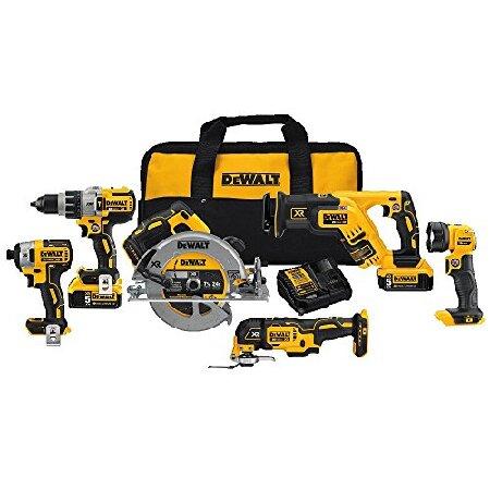 DEWALT 20V MAX Power Tool Combo Kit, 6-Tool Cordless Power Tool 