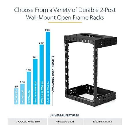 サーバーラック　StarTech.com 15U サーバーラック／オープンフレーム／ウォールマウント／19インチ