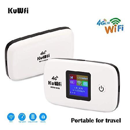 うのにもお得な情報満載！ Mobile WiFi Hotspot | KuWFi 4G LTE Unlocked Wi-Fi Hotspot Device | Portable WiFi Router with SIM Card Slot for Travel Support B2/B4/B5/B12/B17 for AT