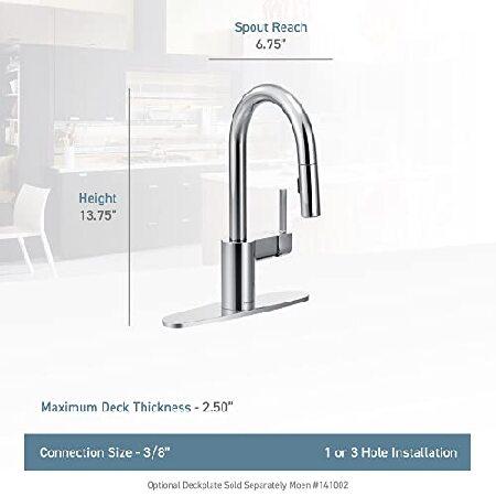 Moen　5965BLアライメント片ハンドルハイアークプルダウンバー蛇口反射を特長とする、マットブラック