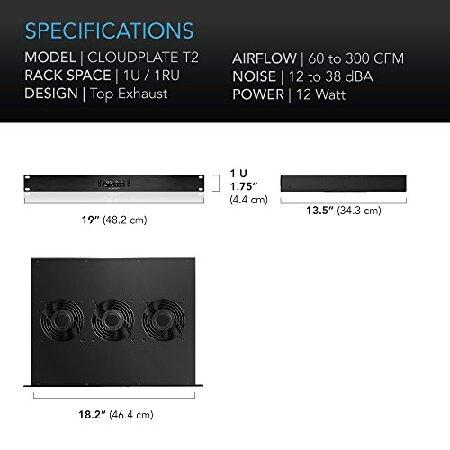 AC Infinity CLOUDPLATE T2 ラック マウント ファン 1U [上部排気型 