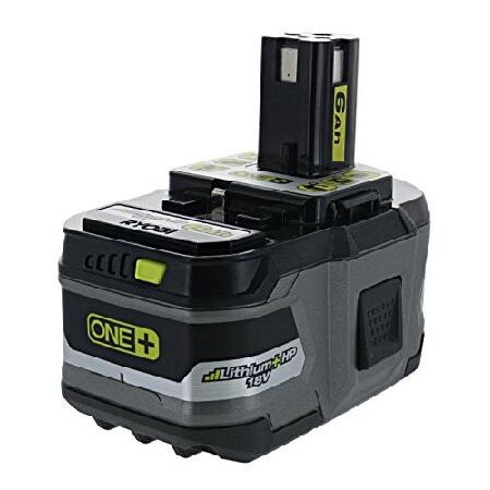 Ryobi　P164:　Pack　Amp　6.0　Batteries　18V　w　of　Gauge　Ion　Lithium　Onboard　Fuel　P193　Hour