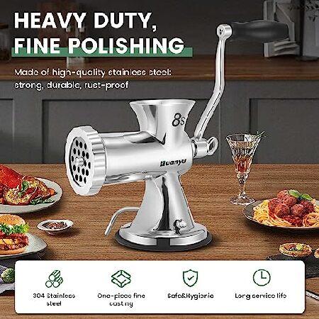 手動肉ミンサー スタッファーチューブ付き ステンレス鋼 肉