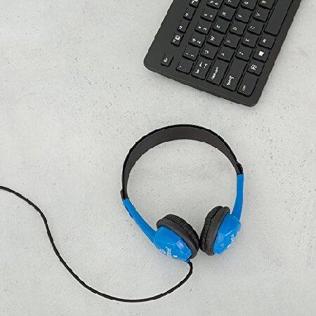Egghead EGG-IAG-1008FA-BL-SO-20 Heavy-Duty Stereo School Headphones with Leatherette Ear Cushion ＆ Tangle-Free Cord, Blue, Pack of 20｜wolrd｜06