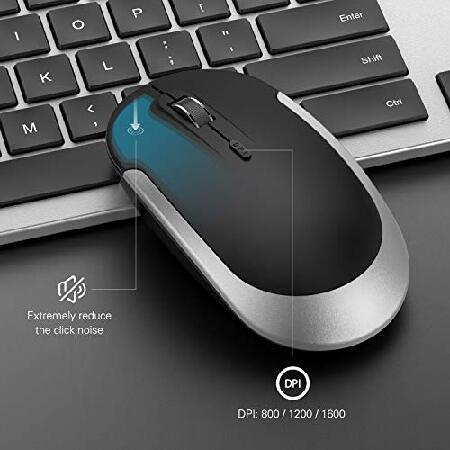 seenda ワイヤレスキーボード Seenda ワイヤレスキーボードとマウスのコンボ フルサイズ